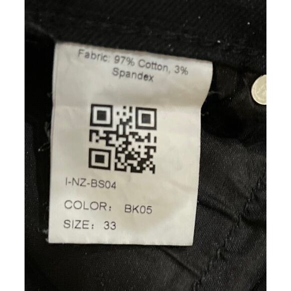 Wulful Men's Black Slim Fit Skinny 5 pocket Jeans - 33W X 32L - Picture 3 of 4